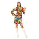Hippy Mod Dress + Fringed Vest L Mens Bristol Novelty Adult Costumes 17688