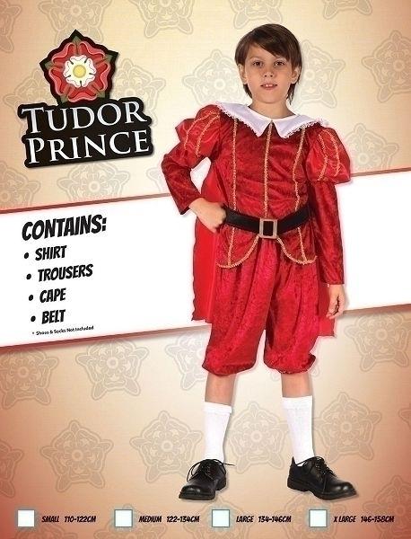 Tudor Prince M Childrens Costumes Male To Fit Child Of Height 122cm 134cm Boys Bristol Novelty Childrens Costumes 2186