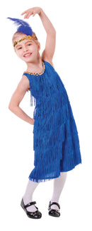 Flapper Dress Blue S Childrens Costumes Female To Fit Child Of Height 110cm 122cm Girls Bristol Novelty Childrens Costumes 2236
