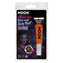 Moon Glow Intense Neon UV Face Paint Orange Smiffys 1920's Razzle Fancy Dress 21290