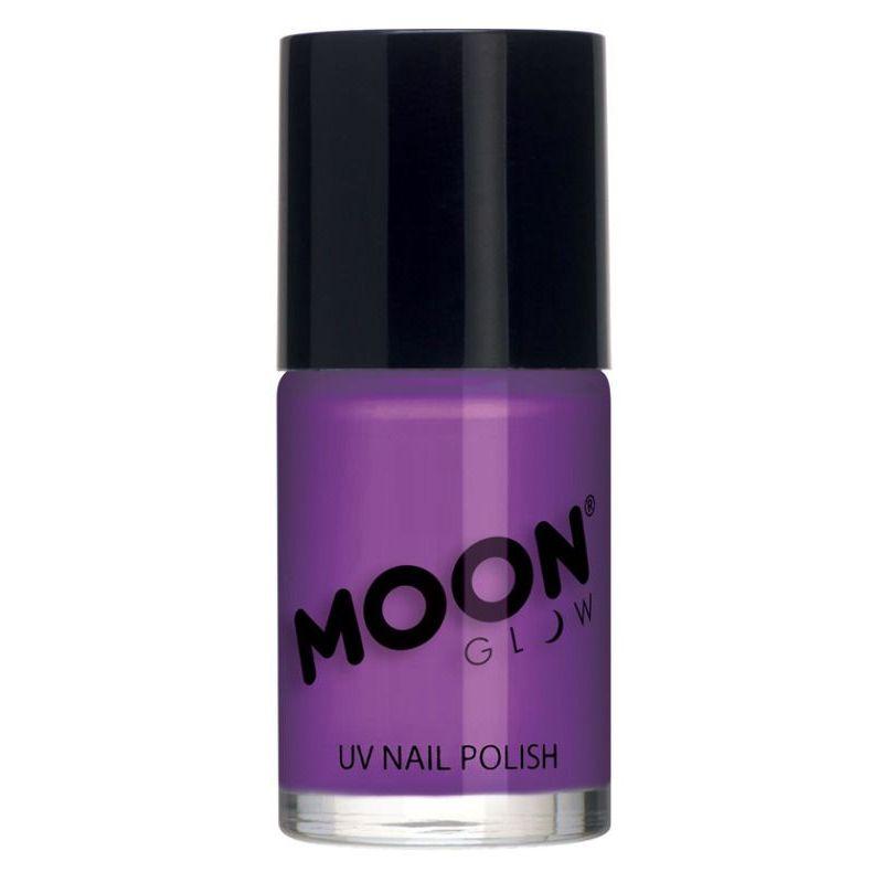 Moon Glow Intense Neon UV Nail Polish Neon Purple Smiffys Moon Creations 21548