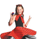 Girls Rock N Roll Skirt Red Childrens Costumes Female One Size Bristol Novelty Girls Costumes 5716