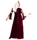 Medieval Queen  Dress, Petticoat, Headpiece With Veil 