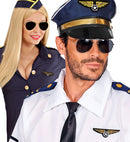 Pilot Set  Glasses, Epauletten, Aviator Pin 