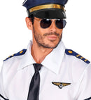 Pilot Set  Glasses, Epauletten, Aviator Pin 