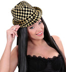 Chequered Sequined Fedora 2 Colors Assorted