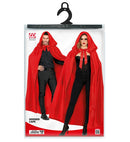 Red Satin Hooded Cape 145 Cm