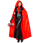 Red Satin Hooded Cape 145 Cm