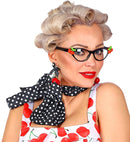 50'S Cherry Set  Glasses, Earrings, Scarf 