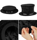 Collapsible Top Hat Velvet 14 Cm