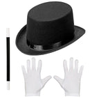 Magician  Top Hat, Gloves, Magic Wand 