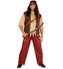 Pirate  Shirt With Vest And Belt, Pants, Head Scarf 
