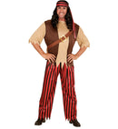 Pirate  Shirt With Vest And Belt, Pants, Head Scarf 