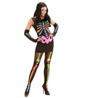 Neon Skeleton  Dress, Arm Warmers 