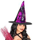 Reversible Purple/Silver Sequin Witch Hat