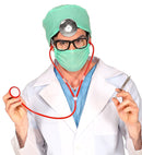 Doctor  Hat, Face Mask, Head Reflector, Stethoscope 