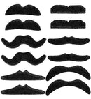 Set Of 12 Black Party Mostaches 6 Styles Ass.