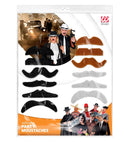 Set Of 12 Party Mostaches 6 Styles & 3 Colors Ass.
