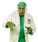 Toxic Zombie Half Face Mask With Hair