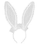 White Lace Bunny Ears Bendable