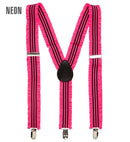 Neon Pink Ruffle Braces