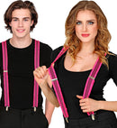Neon Pink Ruffle Braces