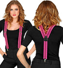 Neon Pink Ruffle Braces