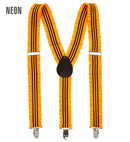 Neon Orange Ruffle Braces