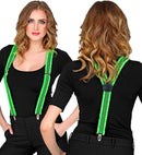 Neon Green Ruffle Braces