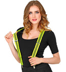 Neon Yellow Ruffle Braces