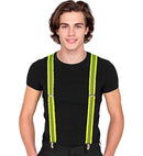 Neon Yellow Ruffle Braces
