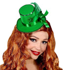 St. Patrick'S Day Mini Top Hat With Hair Clips