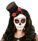 Mini Top Hat With Tulle & 4 Roses