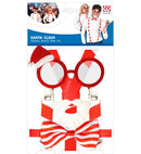 Santa Claus  Glasses, Braces, Bow Tie 