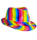 Rainbow Sequined Fedora
