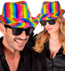Rainbow Sequined Fedora