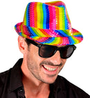 Rainbow Sequined Fedora