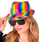 Rainbow Sequined Fedora