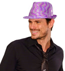 Zig Zag Sequined Fedora 3 Colorsassorted  4 Pink, 4 Purple, 4 Turquoise 