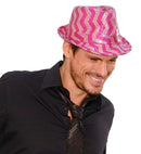 Zig Zag Sequined Fedora 3 Colorsassorted  4 Pink, 4 Purple, 4 Turquoise 