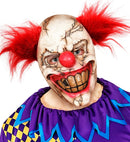 Killer Clown Half Face Mask With Hair