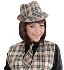 Beige Tartan Fedora