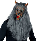 Werewolf Full Head Mask With Fur