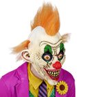 Horror Circus Clown Full Head Mask With Hair