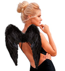 Black Feathered Wings 50X40 Cm