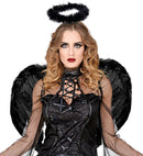 Black Feathered Wings 50X40 Cm