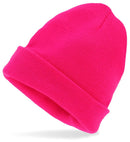 Hat Beanie Neon Pink Wool Look