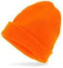 Hat Beanie  Neon Orange Wool Look