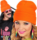 Hat Beanie  Neon Orange Wool Look