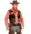 Leatherlook Black Authentic Western Double Holster And Belt